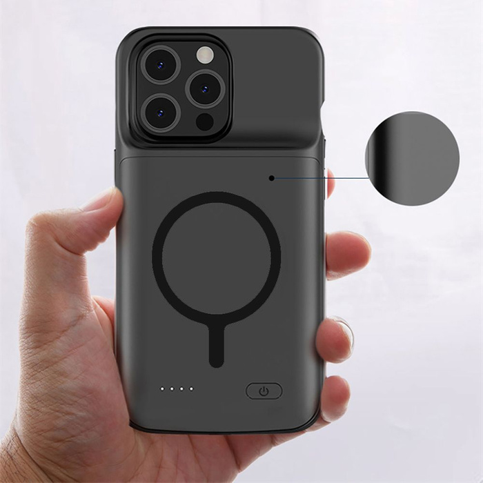 Case Tech-protect Powercase MagSafe 7000mah iPhone 15 Pro Black Case