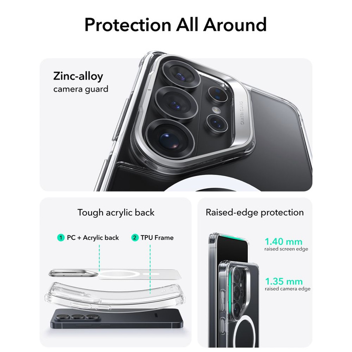 ESR CLASSIC HYBRID KICKSTAND MagSafe GALAXY S26 ULTRA CLEAR