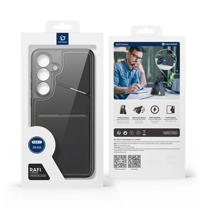 Rafi II Mag Hülle für Samsung S24 – Schwarz