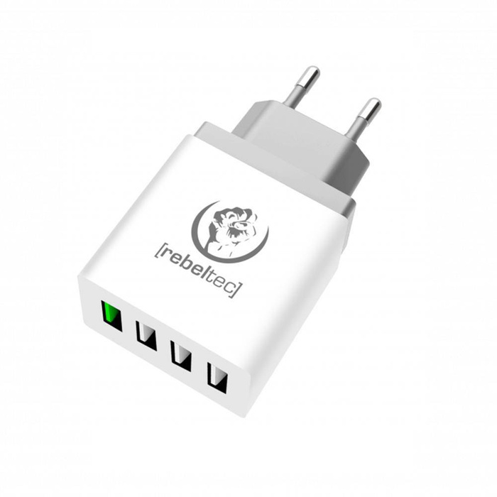 Rebeltec charger Network H400 Turbo QC 3.0 4x USB white