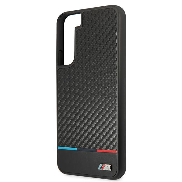 Černé Pouzdro BMW Samsung Galaxy S22 Plus M Collection Triangles Case