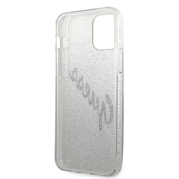 Case GUESS Apple iPhone 12 12 Pro Glitter Gradient Script GUHCP12MPCUGLSGO Golden Hardcase