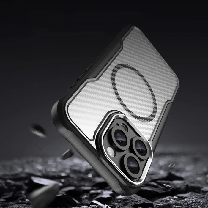 Leading Series MagSafe Silikonhülle für iPhone 16 Pro Max – Schwarz