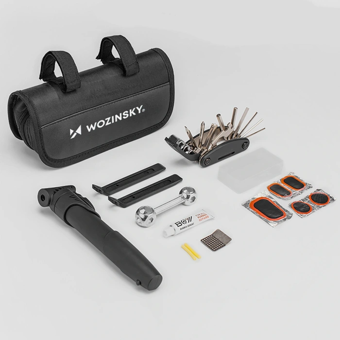 Zestaw narzędzi Wozinsky WMZ-01N multitool rowerowy 16w1 - czarny