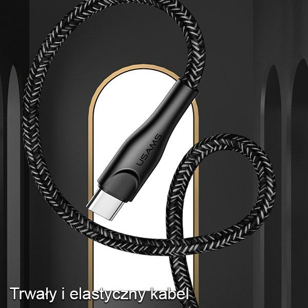 USAMS Kabel opletení U41 USB-C/USB Fast Charge 1m červená/červená SJ392USB02 (US-SJ392)