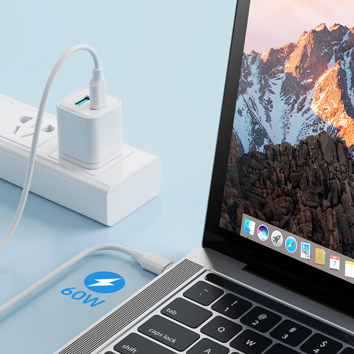 Joyroom kabel USB-C - USB-C 480Mb/s 60W 1m bílý (S-CC060A9)