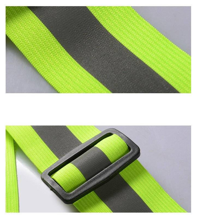 Harnais réfléchissant gilet réfléchissant réglable pour vélo moto course noir