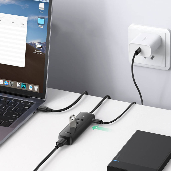 Ugreen CM416 USB 3.0 4-Port Hub 1m Black