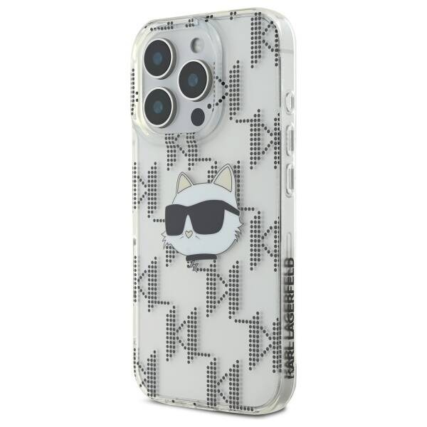 Etui Karl Lagerfeld iPhone 16 Pro 6.3" przezroczysty/transparent hardcase IML Choupette Head Electroplated