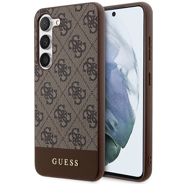 Case Guess GUHCS23MG4GLBR S23 Plus S916 brown/brown hardcase 4G Stripe Collection