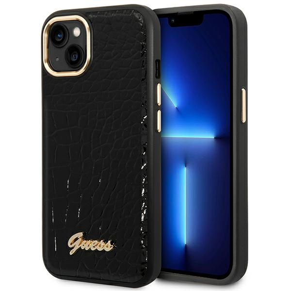 Guess GUHCP14MHGCRHK iPhone 14 Plus 6.7" black/black hardcase Croco Collection