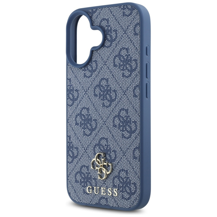 Etui Guess HC PU 4G Small 4G and Classic  do iPhone 16 MagSafe niebieski