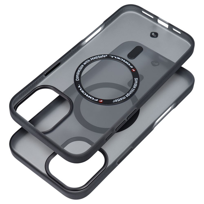 Etui na iPhone 16 PLUS Forcell F-Protect Levels Dual Layer 4D technology zgodny z MagSafe Military Drop-Test smoky black