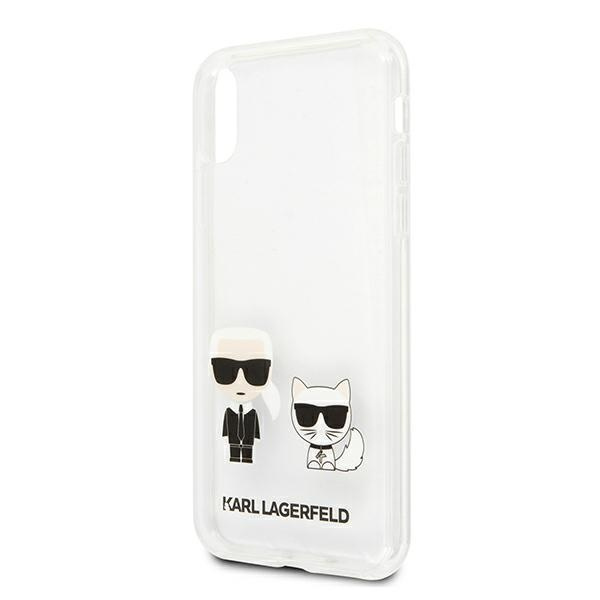 Case KARL LAGERFELD Apple iPhone X Xs Karl &amp; Choupette KLHCPXCKTR Clear Hardcase