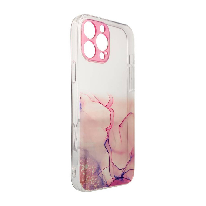 Funda Mármol para iPhone 12 Pro Gel Cover Mármol Rosa