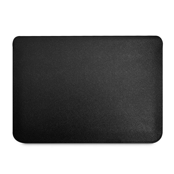 Pouzdro GUESS Laptop 13 14 Sleeve Saffiano Triangle Logo Black Case
