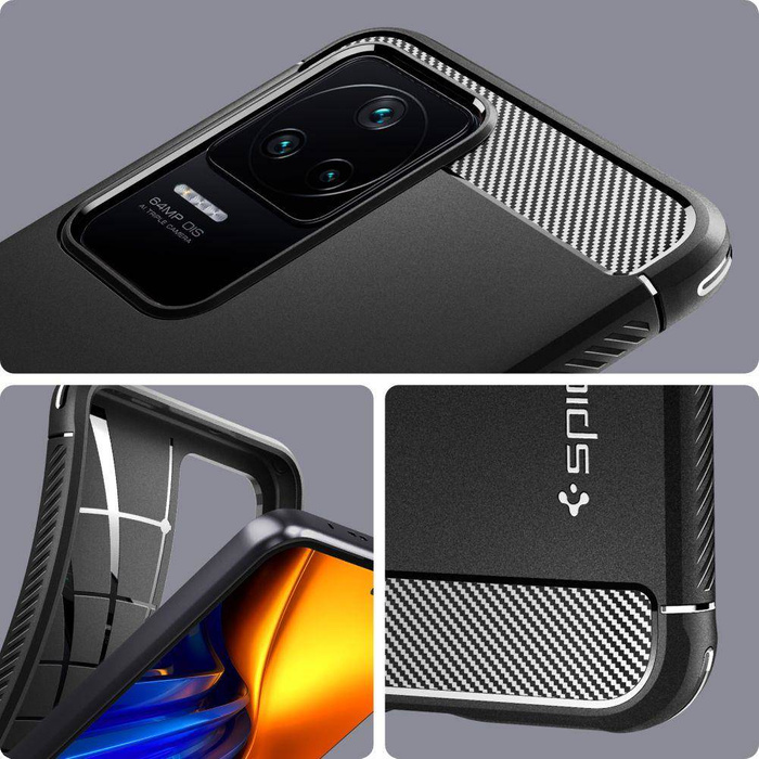 Spigen Rugged Armor XIAOMI POCO F4 MATTE SCHWARZ