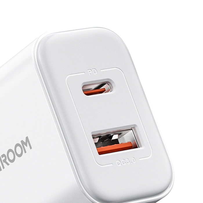 EU Joyroom JR-TCF05 20W USB-A USB-C-Ladegerät + USB-C-Kabel – Weiß