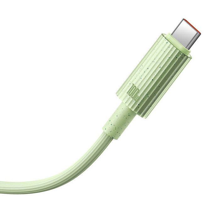 Kabel szybko ładujący Baseus USB do USB-C Habitat Series 100W, 1m (zielony)