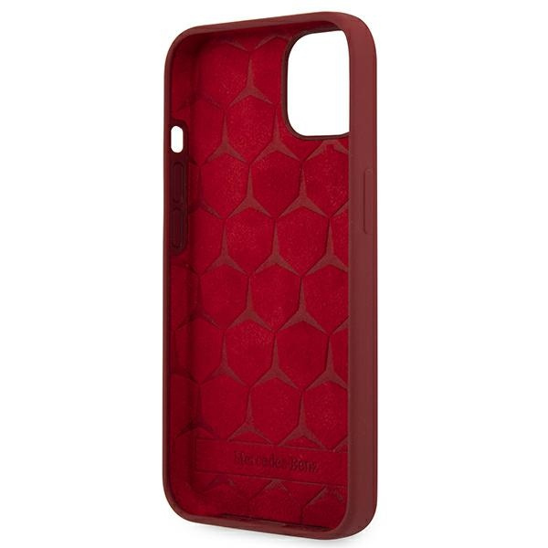 Telefontok MERCEDES Apple iPhone 13 Silicone Line Red Hardcase