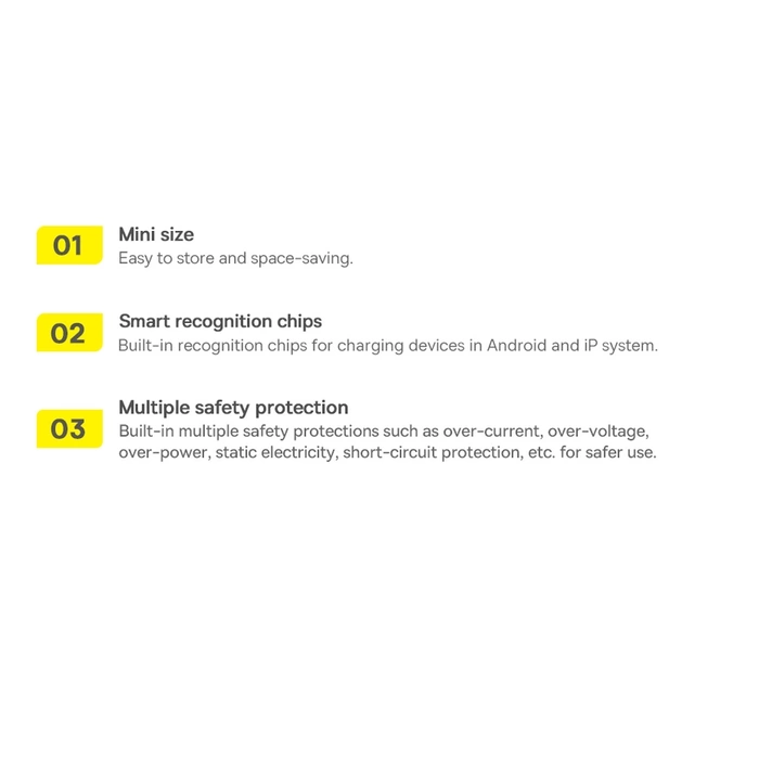 Chargeur Baseus Compact 3x USB 17W noir (CCXJ020101)