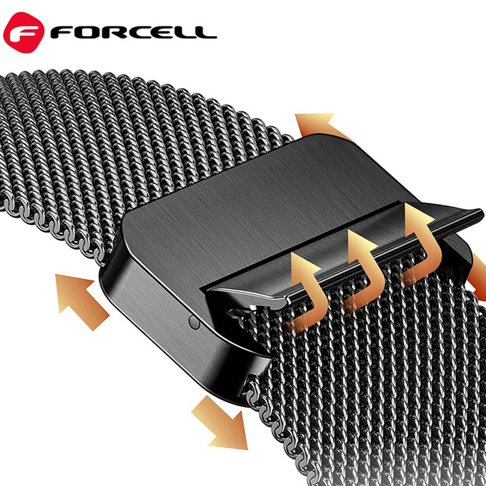 Pasek do Apple Watch Forcell F-Design FA14 magnetyczny stal 42 / 44 / 45 / 49 mm różowy