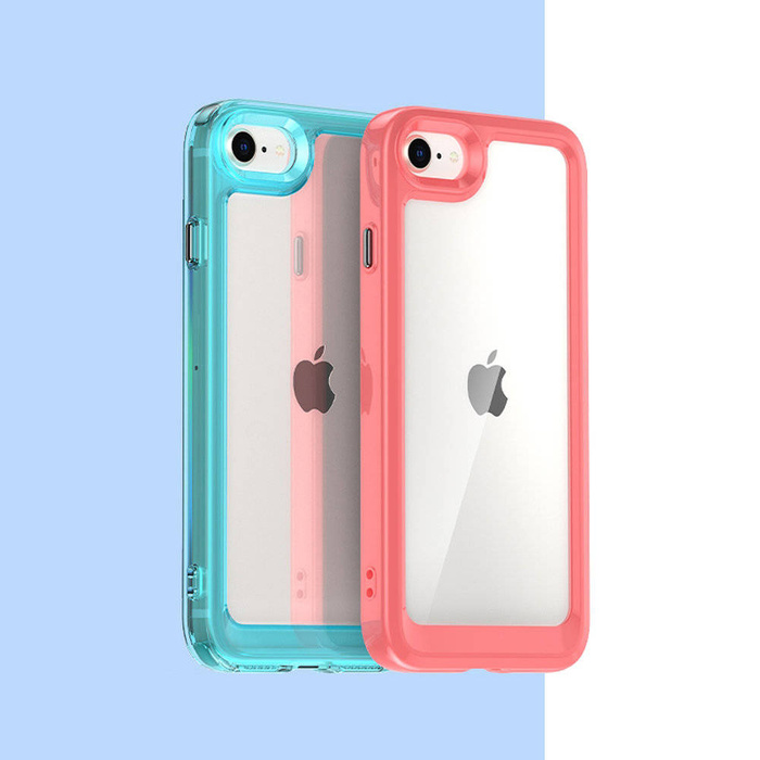 Coque pour iPhone SE 2022 / SE 2020 / iPhone 8 / iPhone 7 Coque rigide avec cadre en gel Rouge