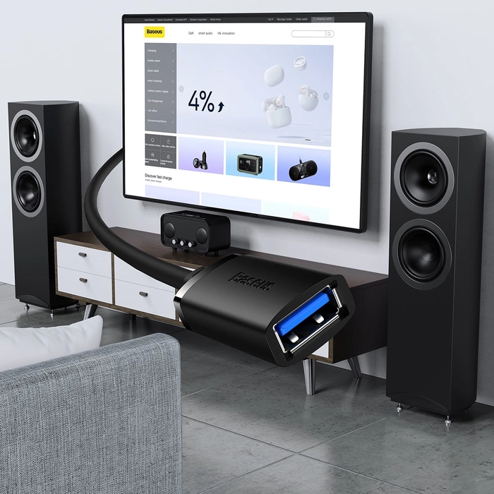 [APRÈS RETOUR] Câble d'extension USB 3.0 0,5 m série Baseus AirJoy - noir