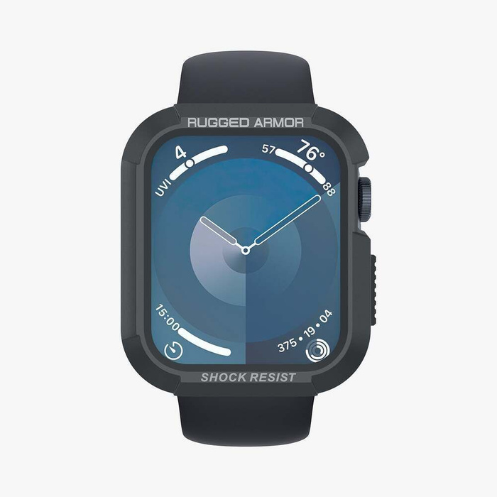 Coque Spigen Rugged Armor Apple Watch 4 / 5 / 6 / 7 / 8 / 9 / Se (44 / 45 Mm) Gris foncé
