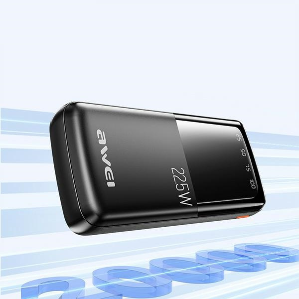 AWEI PowerBank P13K 20000mAh 22.5W czarny/black Digital Display