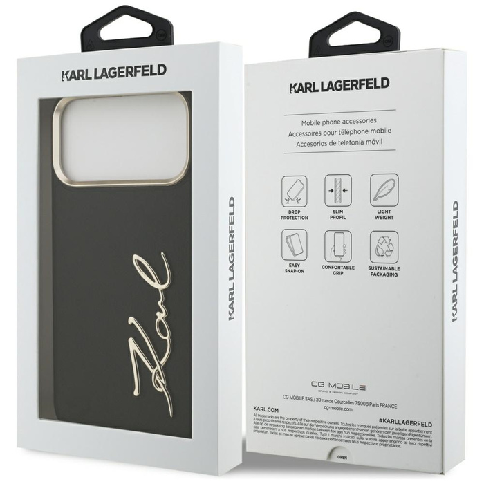 Etui Karl Lagerfeld Karl Script Logo do  iPhone 17 Pro Max czarny