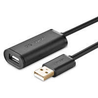 Cable alargador activo Ugreen USB-A (macho) - USB-A (hembra) USB 2.0 480Mbps 15m negro (US121)