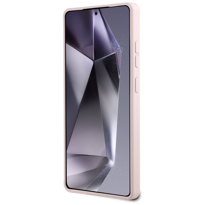 Etui Karl Lagerfeld Silicone Double       Heads And Circle MagSafe do Samsung Galaxy S25 Ultra różowy