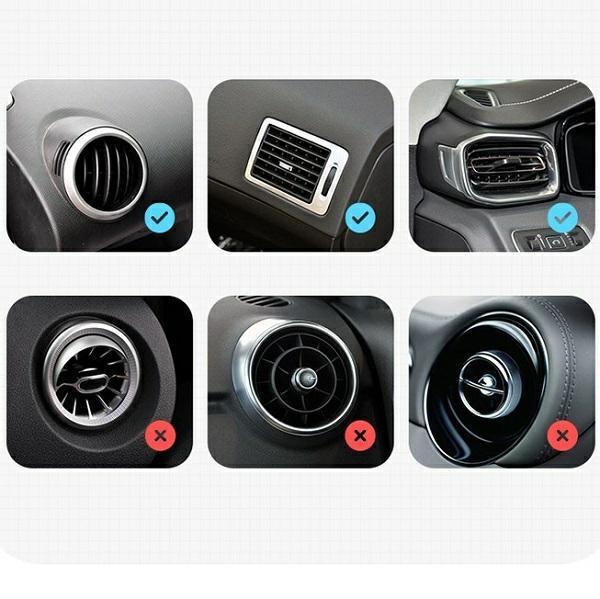 Holder Induction USAMS For Ventilation Grille 15W 2in1 Magnetic Black