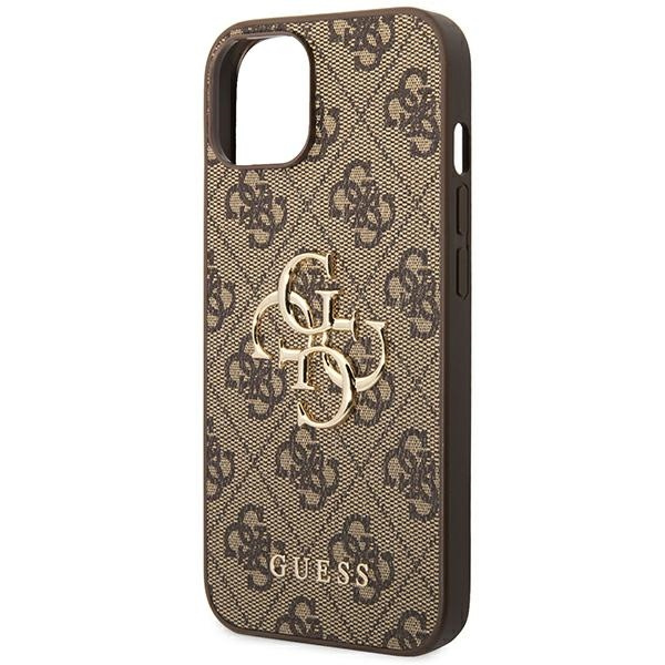 Case Guess iPhone 14 6.1" brown/brown hardcase 4G Big Metal Logo