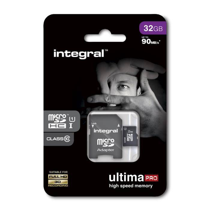Integral memory Card 32GB microSDHC Ultima Pro fcl. 10 UHS-I 90 MB/s + adapter