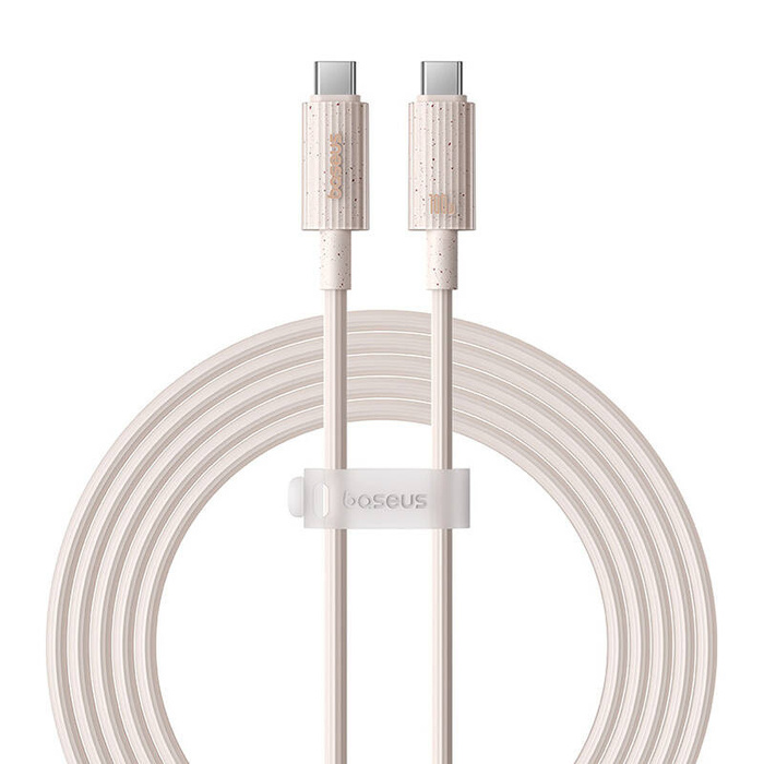 Kabel szybko ładujący Baseus USB-C do USB-C Habitat Series 100W, 2m (różowy)