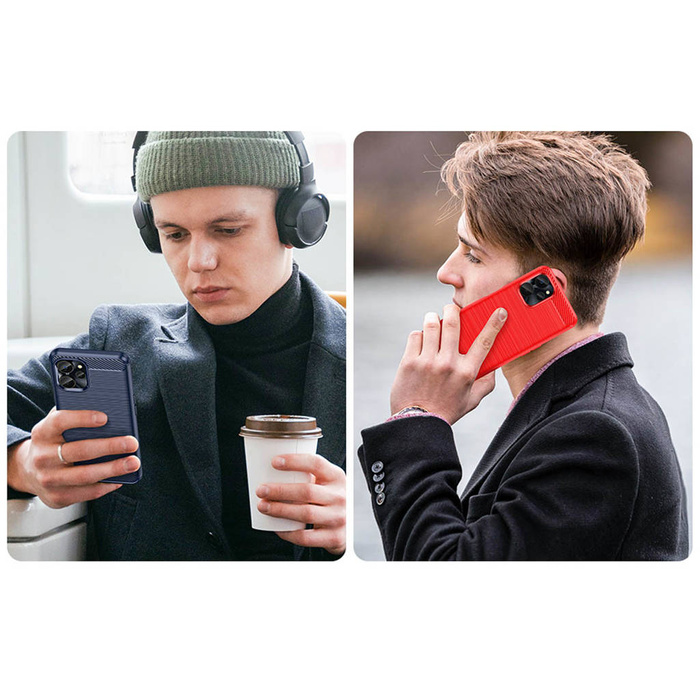 Obal Carbon Case obal pro Realme 10 5G / Realme 9i 5G flexibilní silikonový carbonový kryt černý Case