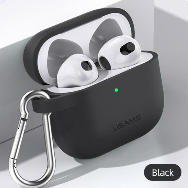 Hülle USAMS Apple AirPods 3 Schutzsilikon Schwarz Case