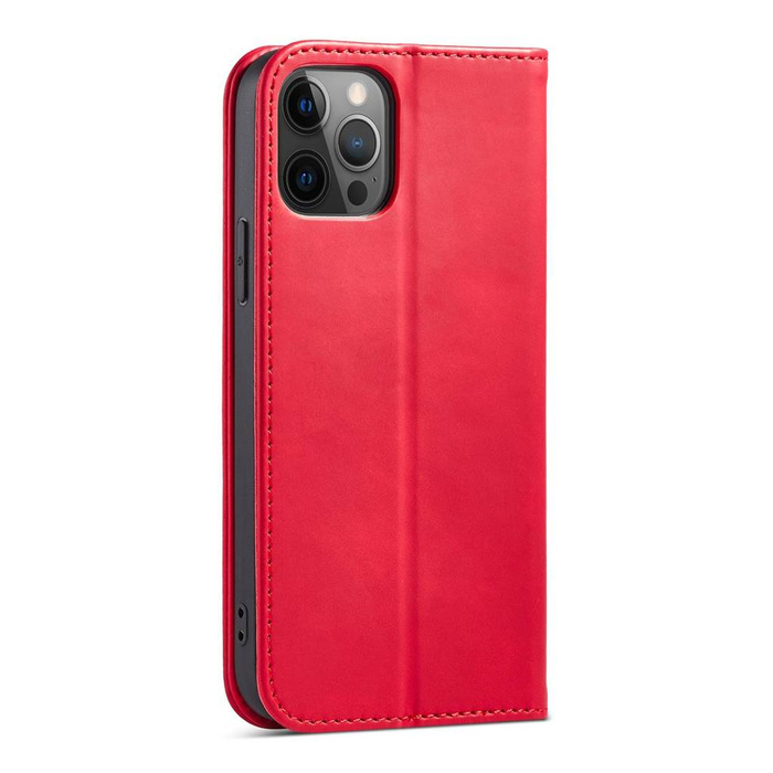 Magnet Fancy Case Case für iPhone 12 Pro Max Tasche Brieftasche Kartenhalter Rot