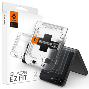 Vidrio Templado Spigen GLAS.TR "EZ FIT" 2-PACK GALAXY Z Flip 5 TRANSPARENTE