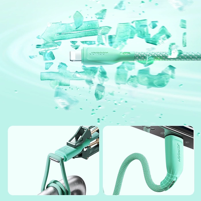 Joyroom Multi-Color Series SA34-AL3 cable USB-A / Lightning 3A 1m - rosa