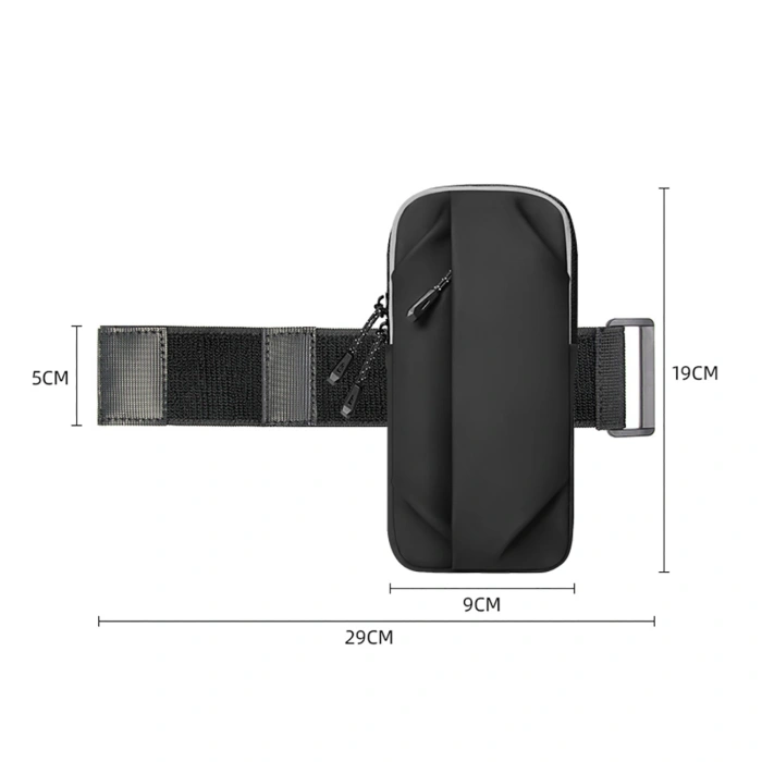 Saszetka Wozinsky WSDB-B armband opaska na ramię na telefon do biegania - czarna