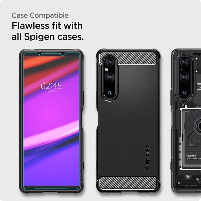 Vidrio Templado Spigen Alm Glas.tr Slim 2-pack Sony Xperia 1 V Claro