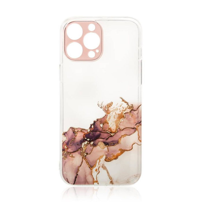 Custodia in marmo per iPhone 12 Pro Max Cover in gel Marmo marrone