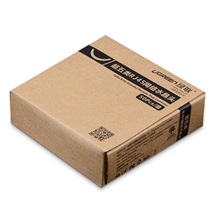 Ugreen 100x koncový konektor RJ45 8P8C (UTP Cat. 5 / Cat. 5e) transparentní (NW110)