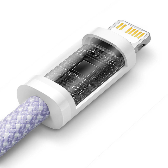 Cable de carga rápida Baseus Dynamic 2 Series USB-C - Lightning 20W 480Mbps 2m violeta