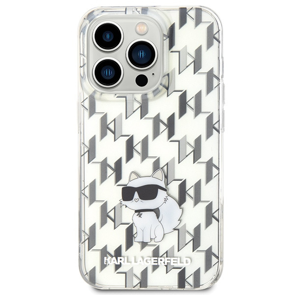 Etui Karl Lagerfeld KLHCP15XHNCMKLT iPhone 15 Pro Max 6.7" transparent hardcase Monogram Choupette Case