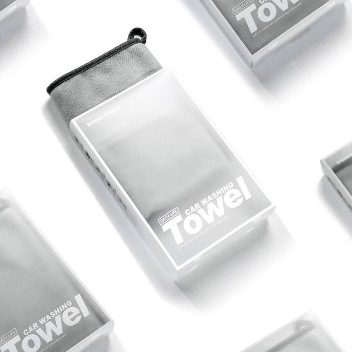 Baseus 2x microfiber car drying towel microfiber 40 cm x 40 cm gray (CRXCMJ-0G)