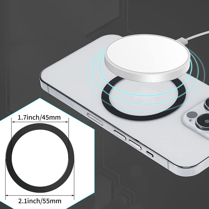 TECH-PROTECT MagMAT MagSafe UNIVERSAL MagNETIC RING BLACK & SILVER